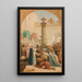 Sainte Geneviève distributing bread to the poor during the Siege of Paris - Louis Charles Timbal — framed artwork on a wall