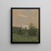 Landscape with Trees and Houses - Louis Debras — framed artwork on a wall