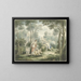 Paisaje arcadico con Atenas coronando a un anciano y Venus y Adonis - Louis Fabritius Dubourg — cuadro enmarcado en la pared