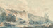 River landscape with cliffs - Louis Gabriel Moreau — artwork view