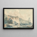 River landscape with cliffs - Louis Gabriel Moreau — framed artwork on a wall