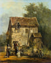 Elegant Company Painting in a Garden - Louis Gabriel Moreau — artwork view