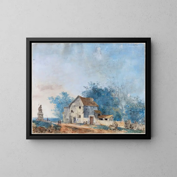 Landscape Painting - Louis Gabriel Moreau — framed artwork on a wall