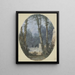 Landscape of a park with large trees and a stone ramp at MidField - Louis Gabriel Moreau — framed artwork on a wall