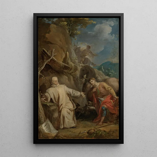 Louis Galloche - Saint Martin Kneeling in Front of an Eremitic Monk.webp