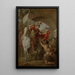 Saint Martin sharing his cloak with a beggar - Louis Galloche — framed artwork on a wall