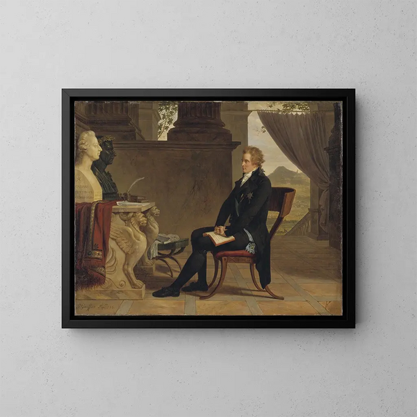 El conde Gustaf Mauritz Armfelt en Florencia - Louis Gauffier — cuadro enmarcado en la pared