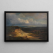 Landscape of Heather in Jutland - Louis Gurlitt — framed artwork on a wall