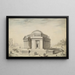 Temple Hexagonal en un paisaje a la italiana - Louis Gustave Taraval — cuadro enmarcado en la pared