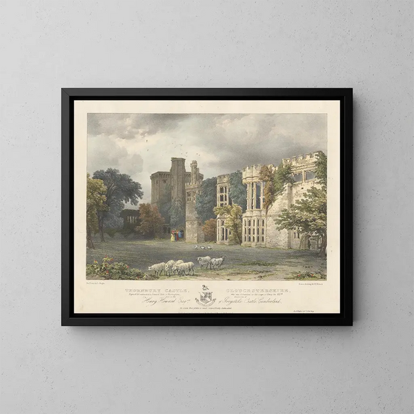 Castillo de Thornbury, Gloucestershire - Louis Haghe — cuadro enmarcado en la pared