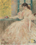Mujer pensativa - Louis Icart — vista de la obra