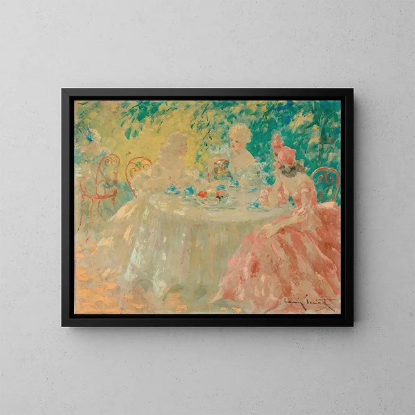 Fin de desayuno - Louis Icart — cuadro enmarcado en la pared