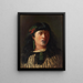 Retrato de una joven mujer maorí con moko - Louis John Steele — cuadro enmarcado en la pared