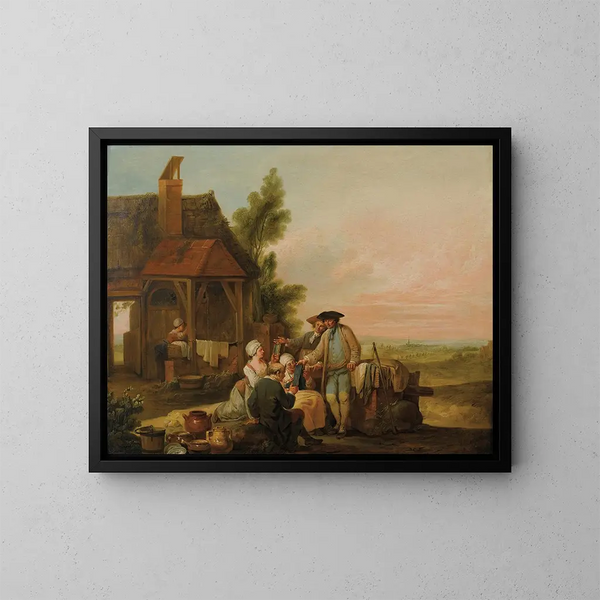 The peddler - Louis Joseph Watteau — framed artwork on a wall