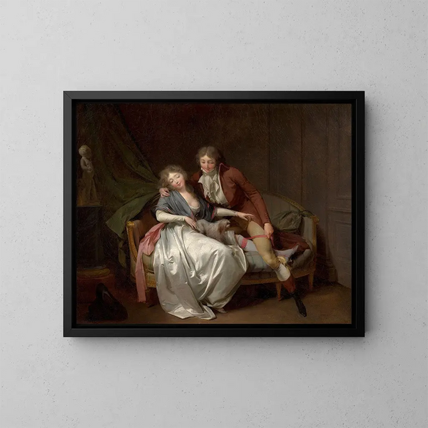 Défends-moi - Louis Léopold Boilly — cuadro enmarcado en la pared