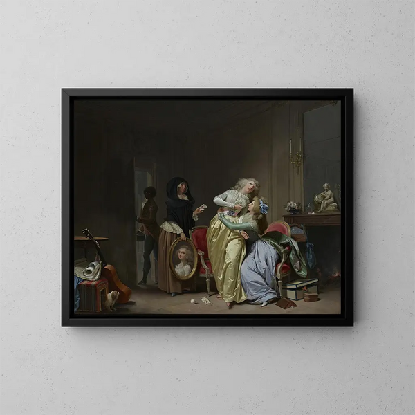 Les Malheurs de l'amour - Louis Léopold Boilly — framed artwork on a wall
