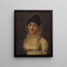 Retrato de mujer con vestido blanco - Louis Léopold Boilly — cuadro enmarcado en la pared