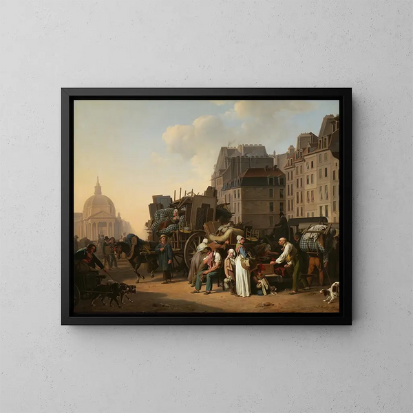 Les Déplacements - Louis Léopold Boilly — framed artwork on a wall