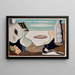 Composition with Fish - Louis Marcoussis — framed artwork on a wall