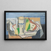 Still Life with Glass and Pear - Louis Marcoussis — framed artwork on a wall