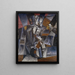 El Músico - Louis Marcoussis — cuadro enmarcado en la pared
