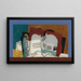 de cristal y violín - Louis Marcoussis — cuadro enmarcado en la pared