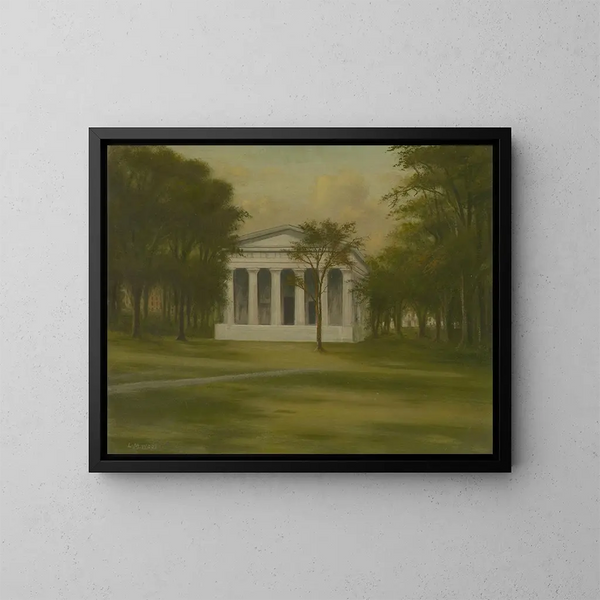 L'Ancien État de la Maison sur el Green de New Haven - Louis Martin Wool — cuadro enmarcado en la pared