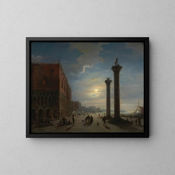 Venise au clair de lune - Louis Mecklenburg — cuadro enmarcado en la pared