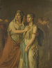 Les actrices Joanna Cornelia Ziesenis Wattier 1762-1827 et Geertruida Jacoba Grevelink Hilverdink 1786-1827 dans Iphigénie 1674 de Jean Racine 1639-99 - Louis Moritz — artwork view