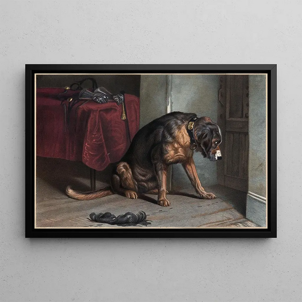 Un amigo en suspenso - Louis Prang — cuadro enmarcado en la pared
