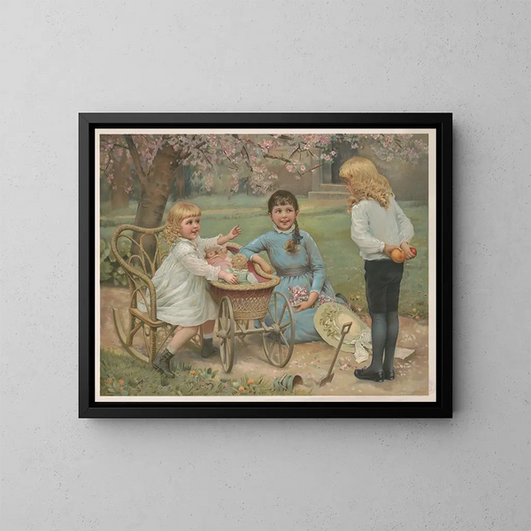Right or left - Louis Prang — framed artwork on a wall