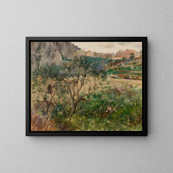 View of Capri - Louis Ritter — framed artwork on a wall