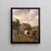 Carro de heno - Louis Robbe — cuadro enmarcado en la pared