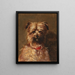 Petit chéri au collier rouge - Louis Robert Heyrault — framed artwork on a wall