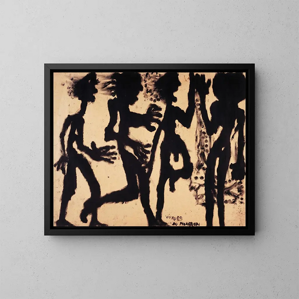 Les vierges pharaoniques - Louis Soutter — framed artwork on a wall