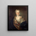 retrato de la Sra. Doyen nacida de la Planche, cuñada del pintor Doyen - Louis Tocqué — cuadro enmarcado en la pared