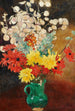 Cruche verte dahlias y flores - Louis Valtat — vista de la obra