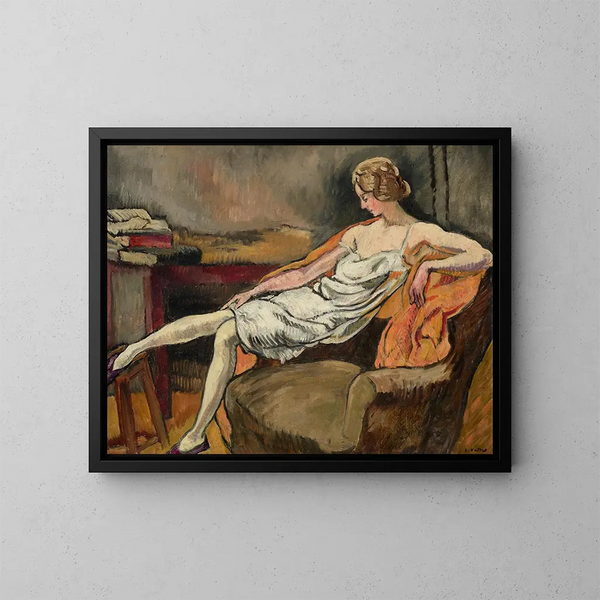 Mujer en un sillón - Louis Valtat — cuadro enmarcado en la pared