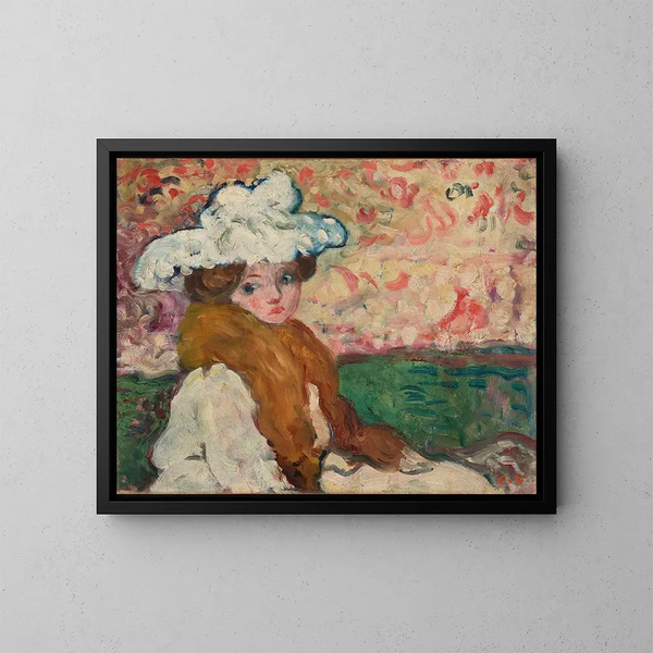 Mujer con la cofia - Louis Valtat — cuadro enmarcado en la pared
