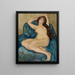 Mujer desnuda en sillón azul - Louis Valtat — cuadro enmarcado en la pared