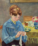 Mujer tejiendo - Louis Valtat — vista de la obra