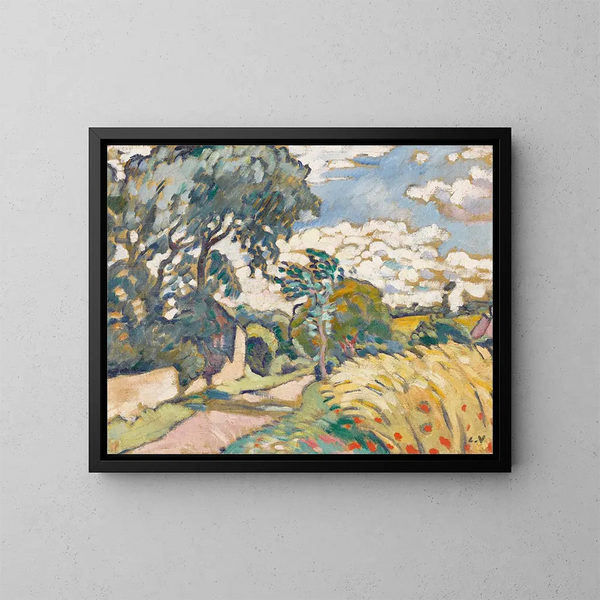 La casa junto a la carretera en Normandía - Louis Valtat — cuadro enmarcado en la pared