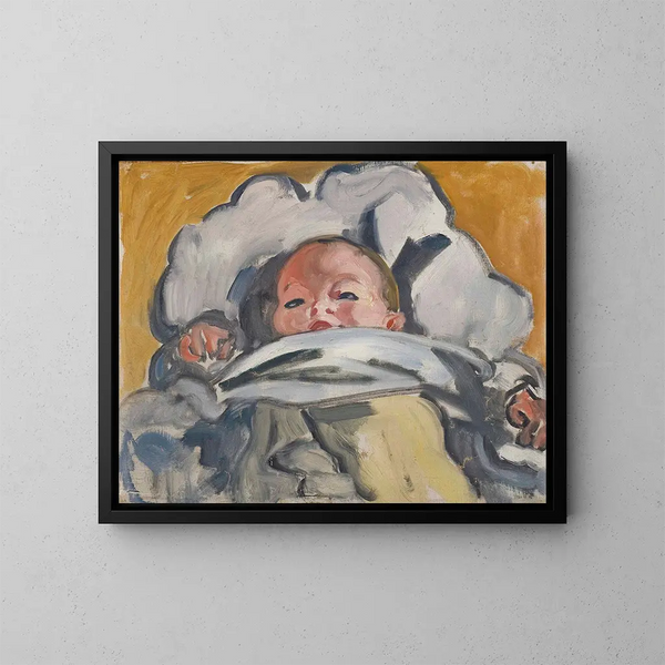 El bebé - Louis Valtat — cuadro enmarcado en la pared