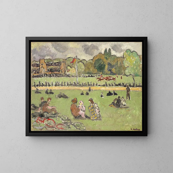Las Carreras - Louis Valtat — cuadro enmarcado en la pared