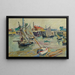 Veleros en el puerto, marea baja, Ouistreham - Louis Valtat — cuadro enmarcado en la pared