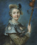 Mujer desconocida con traje de peregrino - Louis Vigée — vista de la obra