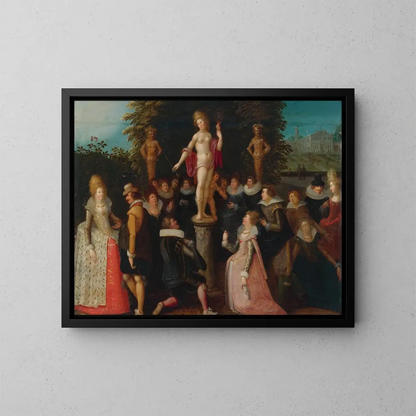 Homenaje a Venus - Louis de Caullery — cuadro enmarcado en la pared