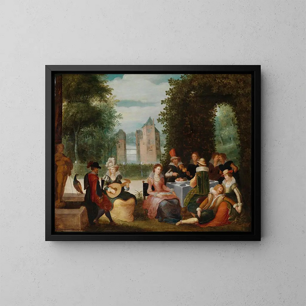 Sociedad musical - Louis de Caullery — cuadro enmarcado en la pared