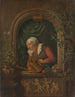 Mujer regando una planta - Louis de Moni — vista de la obra