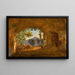 Una cueva con Castel Gandolfo a lo lejos - Louise-Joséphine Sarazin de Belmont — cuadro enmarcado en la pared